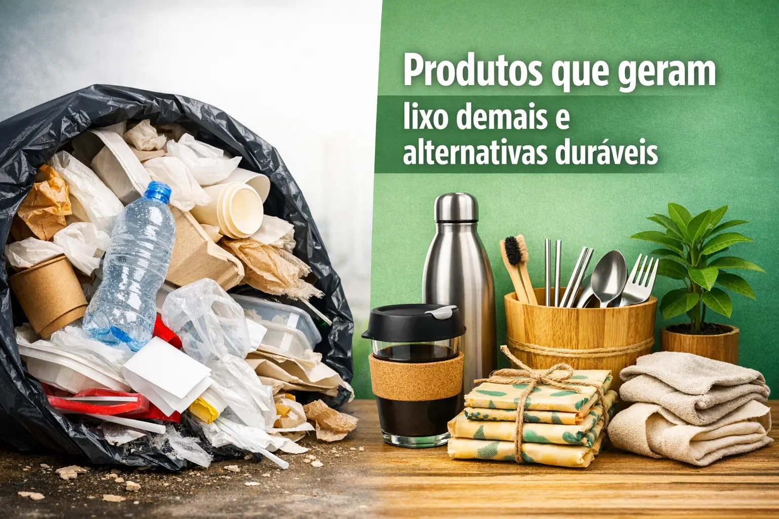 Produtos duráveis versus descartáveis em práticas sustentáveis