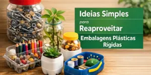 Ideias para reutilizar embalagens plásticas rígidas: decoração e organização